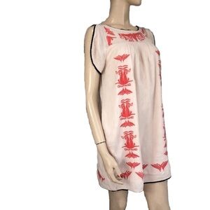 ark co dress Embroidery Short Sleeve Short Dress